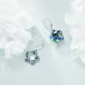 wholesale 925 Sterling Silver Moonstone Abalone Star of David Witchy Celtic Shell Flower Saturn Dangle Earrings Wholesale for Women - Jewish and Irish Style Gift Ideas-0-4