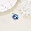 wholesale 925 Sterling Silver Tree Of Life Mother Child Abalone Shell Pendant Necklace For Women-0-2