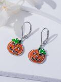 wholesale Sterling Silver Pumpkin Turkey Mushroom Dangle Earrings-0-13