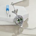 wholesale Sterling Silver Abalone Opal Tree of Life Urn Necklace for Ashes-0-9