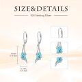 wholesale 925 Sterling Silver Earrings For Women Oval Gemstone Dangle Drop Earrings Fine Jewelry Birthday Christmas Gifts For Women Her -0-5