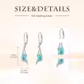 TOUPOP Sterling Silver Gemstone Oval Dangle Drop Earrings for Women-0-5