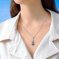 wholesale 925 Sterling Silver Guitar & Rose Pendant Necklace for Women Girls  48cm Chain Length-0-1