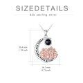 wholesale 925 Sterling Silver Black Onyx Love You to the Moon & Back Sisters Pendant Necklace for Women-0-5