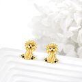 wholesale 925 Sterling Silver Lion Stud Earrings for Women Animal Gift Birthday Present-0-2
