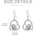 wholesale 925 Sterling Silver Yak Pendant Drop Earrings for Women Girls-0-2