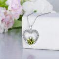 wholesale 925 Sterling Silver Peridot Irish Claddagh Necklace - 20mm Heart Pendant with 18+2 Chain - Gift for Her, Mother, Wife, Friend, Daughter, Sister - Love, Friendship, Loyalty Symbol - Birthday, Anniversary, Christmas-0-1
