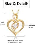 wholesale 14K Gold White Diamond & Sapphire Love Knot Pendant Necklace s for Her-0-5