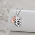 wholesale 925 Sterling Silver Floral Crystalline Anatomical Heart Necklace for Women - Gothic Jewelry Gift-0-2