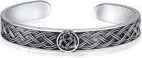 wholesale 925 Sterling Silver Metal Celtic Knot Design Adjustable Cuff Bracelet for Men & Women-Celtic Knot B