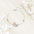 wholesale 925 Sterling Silver Moon & Tulips Charm Bracelet for Women-0-3