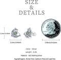 wholesale 925 Sterling Silver Celtic Moon Triquetra Stud Earrings w/Green Jasper Stone - Vintage Irish  for Her-0-4
