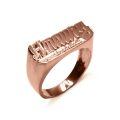 TOUPOP 14K Gold Star Ring Custom Engraved Name Gift-0-1