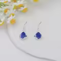 TOUPOP Sterling Silver Gemstone Filigree Teardrop Leverback Earrings-0-4