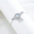 wholesale 925 Sterling Silver Dreamcatcher Bracelet with Moonstone and Rose Charms for Women Girls Christmas Birthday Gift-0-1