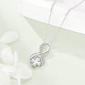 wholesale 925 Sterling Silver Clover Infinity Pendant Necklace for Women Gifts Jewelry 4Ò¶²ÝÎÞÏÞµõ×¹ÏîÁ´Å®ÊÎÆ·ÀñÎï-0-2