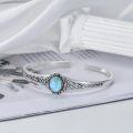 wholesale 925 Sterling Silver Genuine Turquoise Hoop Earrings for Women December Birthstone s 19mm-0-1