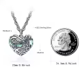 wholesale 925 Sterling Silver Abalone Shell Heart Urn Pendant Necklace Wholesale  Memorial Keepsake Jewelry for Women and Men-0-5
