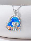 wholesale 925 Sterling Silver Elephant Family Pendant Necklace with 1-5 Cubs Mothers Day Gifts for Women-0-19