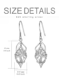TOUPOP Sterling Silver Tree Of Life Dangle Drop Earrings-0-4
