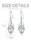 TOUPOP Sterling Silver Tree Of Life Dangle Drop Earrings-0-4