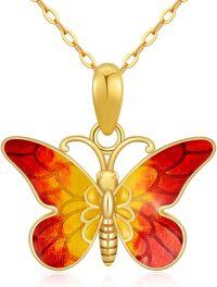 wholesale  14K Gold Butterfly Pendant Necklace - Handmade Elegant Jewelry for Women - Nickel-Free - Perfect Gift for Mother's Day, Wedding, Anniversary, Valentine's, Christmas-Style5