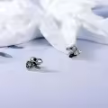 wholesale 925 Sterling Silver Dinosaur Flower Stud Earrings Wholesale - Unique s for Women & Men-0-2