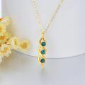 wholesale 14K Gold Turquoise Stone Infinity Pendant Necklace for Women - Length: Adjustable (17-23 inches)-0-3