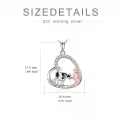 TOUPOP Sterling Silver Heart Cow Pendant Necklace Animal Jewelry Gifts-0-3