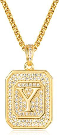 wholesale Gold Filled 925 Sterling Silver Letter Jewelry Necklace for Women Gift for Mom Wife Birthday Anniversary Christmas-Letter Y