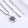 wholesale 925 Sterling Silver Saint Michael Pendant Protection Amulet Catholic Charm Necklace Wholesale for Men Women Gifts 45cm Chain -0-1