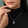 wholesale 925 Sterling Silver Heart Pendant With Letter R Design For Women Elegant Jewelry Gift-0-3