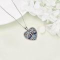 wholesale 925 Sterling Silver Abalone Shell Heart Tree of Life Pendant Necklace for Women Christmas s-0-2