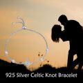 wholesale 925 Sterling Silver Celtic Knot Adjustable Bolo Bracelet with Cubic Zirconia Stones for Women Girls Gifts-0-5