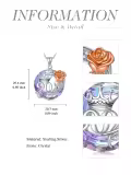 TOUPOP Sterling Silver Purple Crystal Circle Necklace For Women-0-2