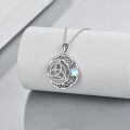 wholesale 925 Sterling Silver Moonstone Pendant Necklace With Celtic Knot Design-0-3