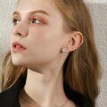 wholesale 925 Sterling Silver Celtic Trinity Knot Heart Hoop Earrings White Gold Plated For Women-0-2