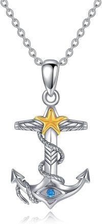 wholesale 925 Sterling Silver Dolphin Palm Tree Pendant Necklace-starfish necklace