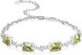 wholesale Sterling Silver Baguette Birthstone Bracelet for Women Mom Grandma-0-0