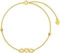 wholesale 14K Gold Chain with Three Hearts Charm Bracelet for Women - Mother's Day Gift (6-5/8)-0-0
