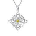 wholesale 925 Sterling Silver Moissanite Witches Knot Necklace Witch Jewelry for Women-0-9