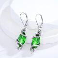 wholesale Sterling Silver Crystal Vintage Snake Dangle Drop Leverback Earrings for Women-0-2