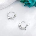 wholesale 925 Sterling Silver Dog Huggie Hoop Earrings Gift for Women-0-3