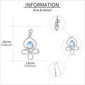 wholesale 925 Sterling Silver Moonstone Celtic Knot Drop Dangle Leverback Earrings-0-3