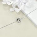 wholesale 925 Sterling Silver Opal Circle Chain Link Bracelet-0-7
