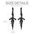wholesale 925 Sterling Silver Dagger Earrings Wholesale With Blue Eyes-0-3