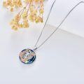 wholesale 925 Sterling Silver Blue Crystal Squirrel Pendant Necklace Gemstone s for Women Girls-0-5