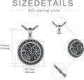 wholesale 925 Sterling Silver Saint Michael Protect Us Religious Pendant Necklace with Stainless Steel Chain-0-3