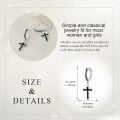 wholesale 925 Sterling Silver Cross Dangle Huggie Hoop Earrings for Men & Women-0-5