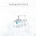 wholesale 925 Sterling Silver Blue Opalite Turtle Pendant Necklace with Swirl Design and CZ Accents-0-5